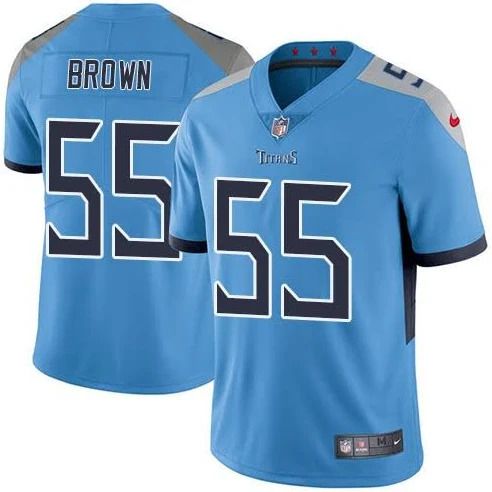 Men Tennessee Titans #55 Jayon Brown Nike White Vapor Limited NFL Jersey->tennessee titans->NFL Jersey